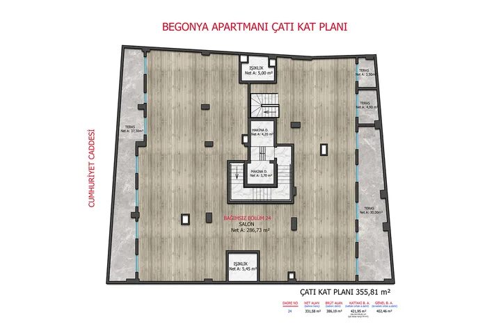 Begonya Apartmanı plan 5