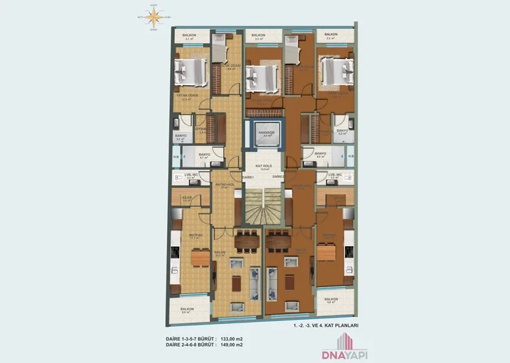 Damla Apartmanı plan 1
