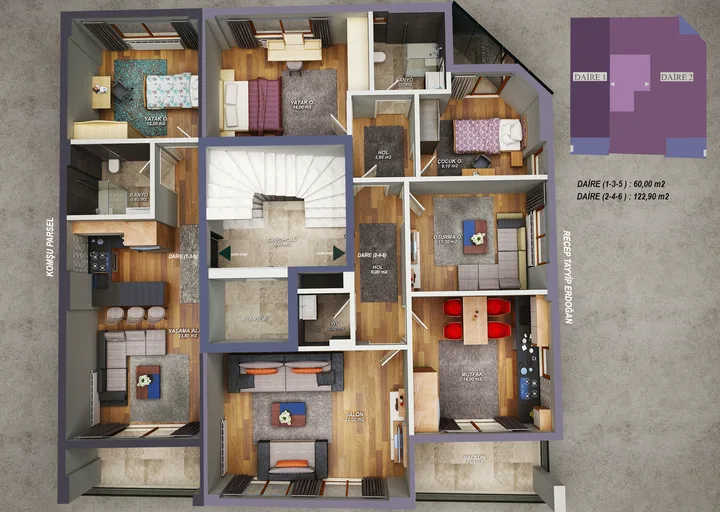 Deniz Apartmanı plan 1