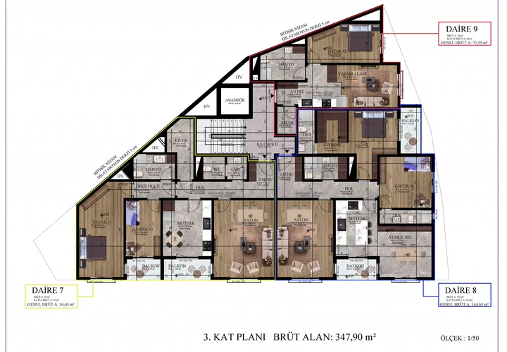 Deniz Apartmanı plan 3
