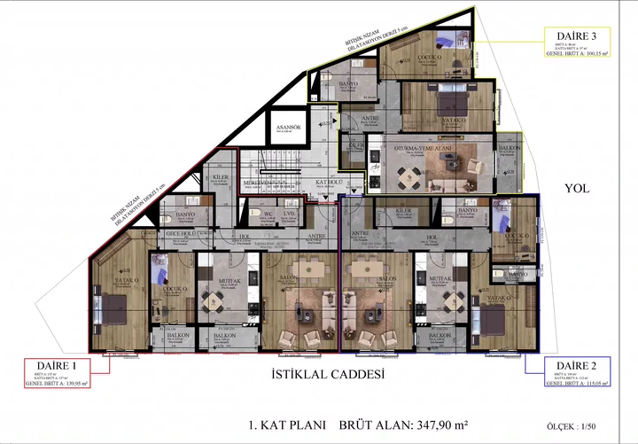 Deniz Apartmanı plan 1