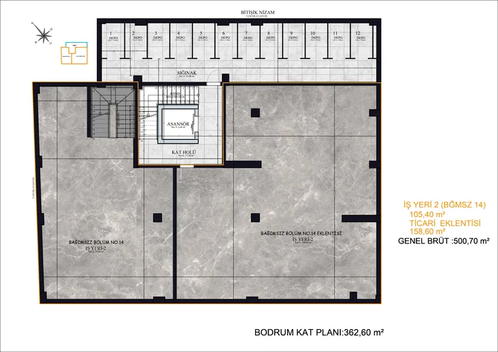 Güneş Apartmanı plan 1
