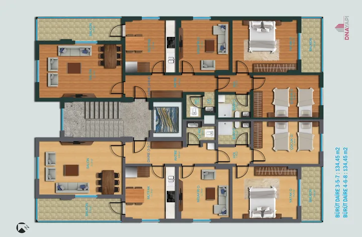 Irmak Apartmanı plan 1