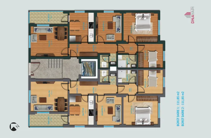 Irmak Apartmanı plan 3