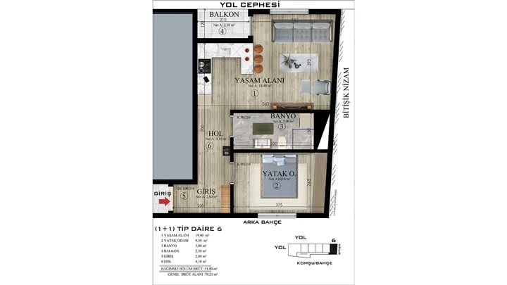 Lale Apartmanı plan 3