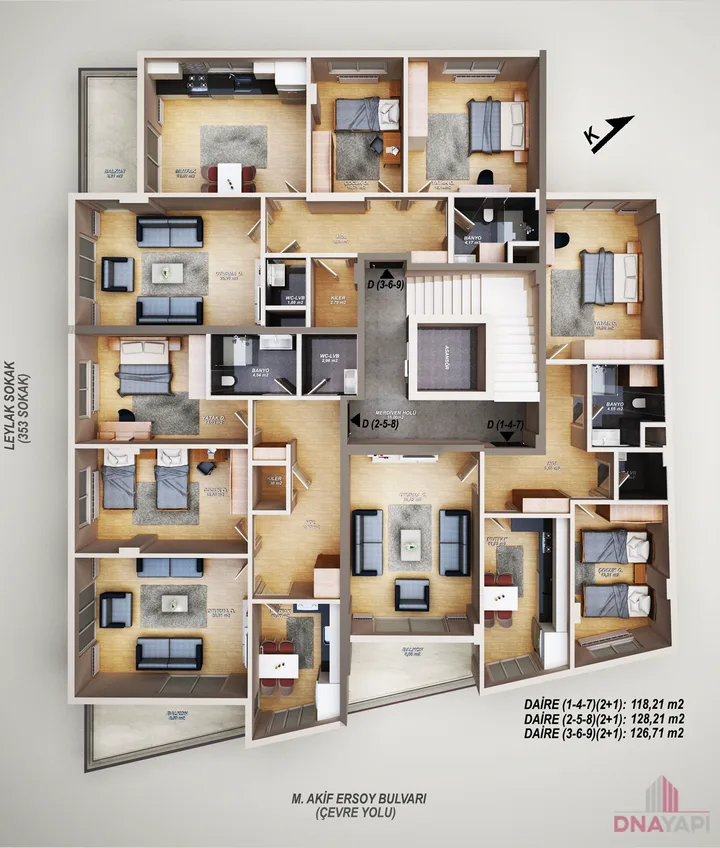 Nehir Apartmanı plan 1