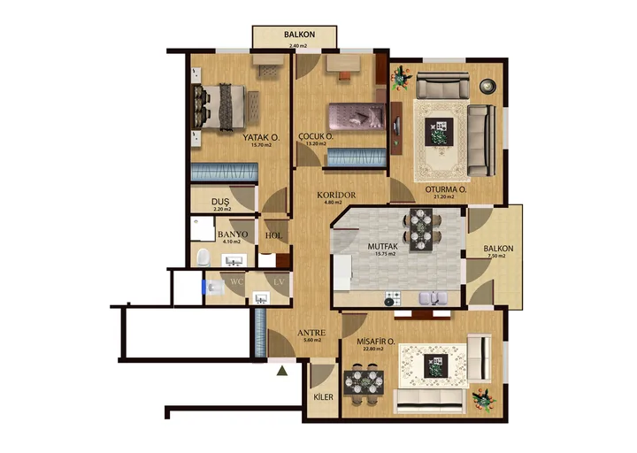 Palmiye Apartmanı plan 1