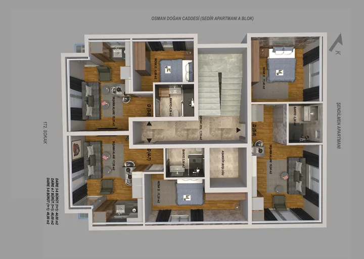 Sedir Apartmanı B Blok plan 2