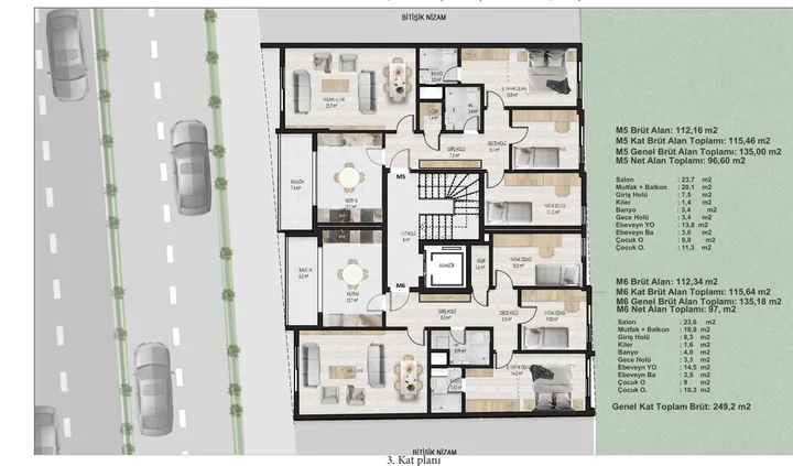 Menekşe Apartmanı plan 3