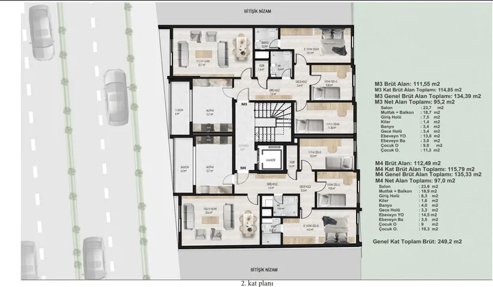 Menekşe Apartmanı plan 2
