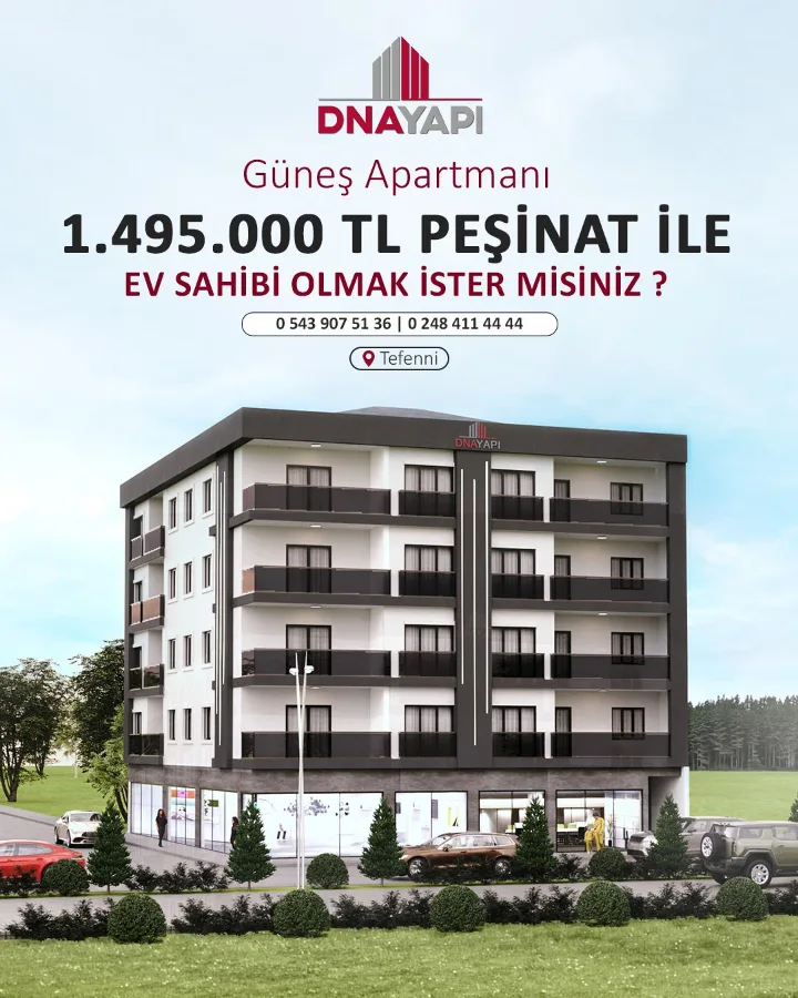 🏡 1.495.000 TL PEŞİNATLA EV SAHİBİ OLUN!
