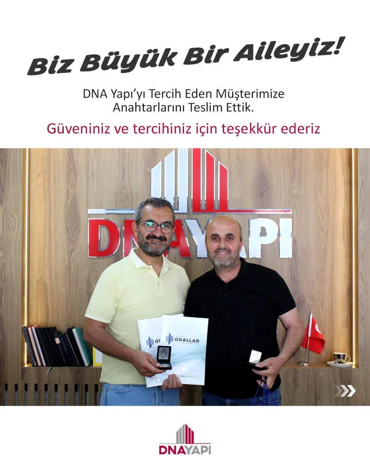 Anahtar teslimimizi gerçekleştirdik. 🔑